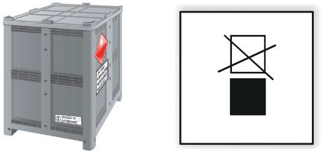 Разрешается ли штабелировать в грузовом отделении транспортного средства или контейнере крупногабаритную тару, если она маркирована таким знаком?
