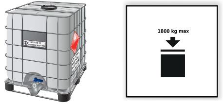 Разрешается ли штабелировать в грузовом отделении транспортного средства контейнеры средней грузоподъемности для массовых грузов (КСМ), если они маркированы таким знаком?